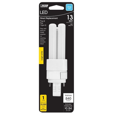 Happylight Bright White 13W Equivalence PL GX23-2 LED Light Bulb HA3306947